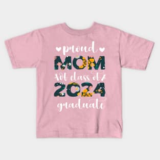 Proud Mom Class Of 2024 Senior Graduate 2024 Senior Kids T-Shirt